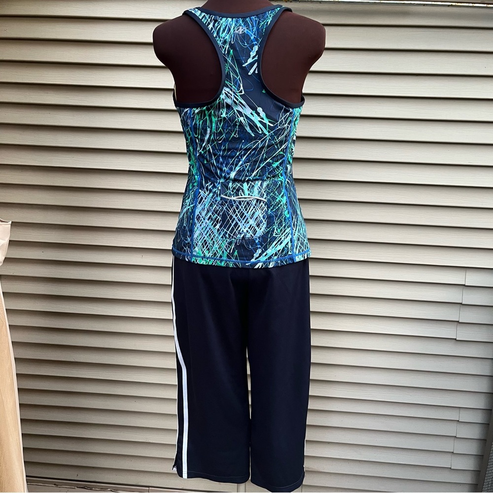 Nordic Track & Pro Spirit workout fitness racerback tank & capri leggings - Picture 3 of 15